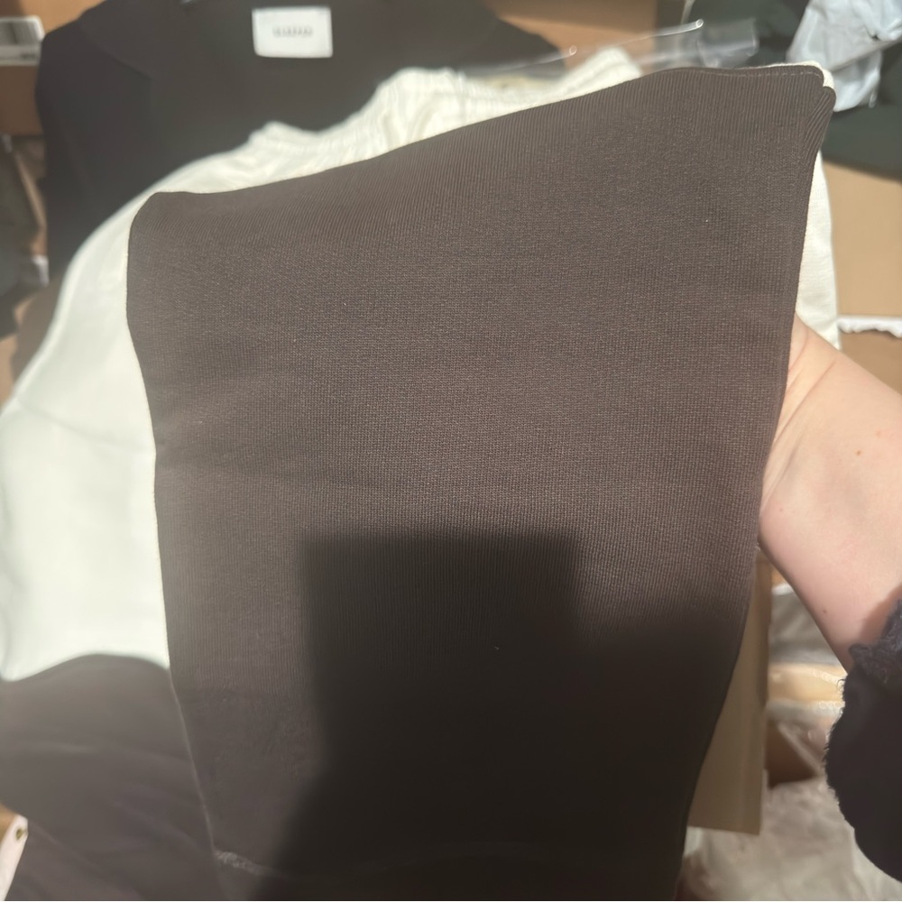 GANNI Wave Logo Sweatpants in White Brown - Picture 8 of 11